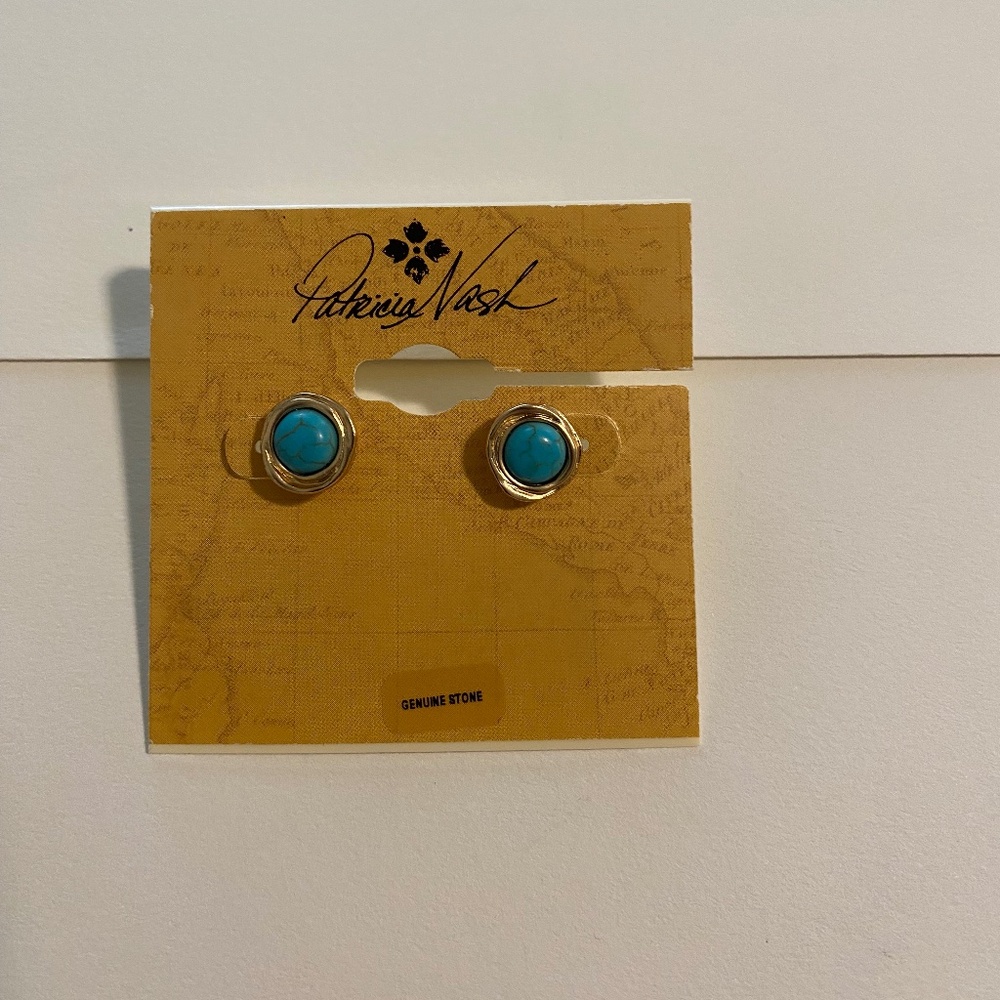 Patricia Nash Turquoise Earrings - Picture 2 of 5